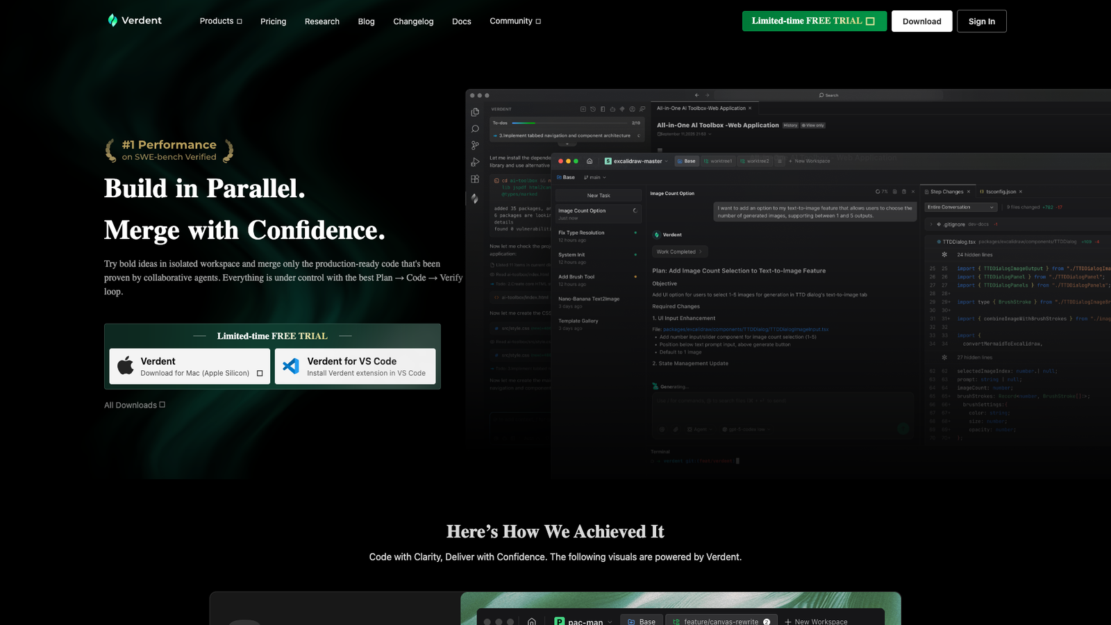 Verdent AI — интерфейс нейросети Verdent AI — интерфейс нейросети