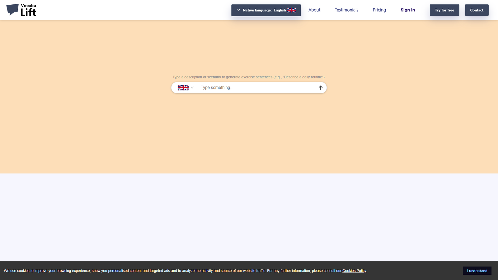 Vocabulift — интерфейс нейросети Vocabulift — интерфейс нейросети