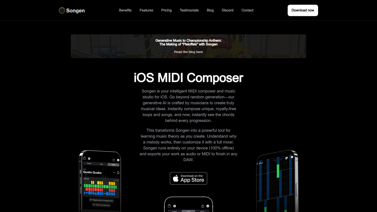 Songen — iOS MIDI Composer — интерфейс нейросети Songen — iOS MIDI Composer — интерфейс нейросети