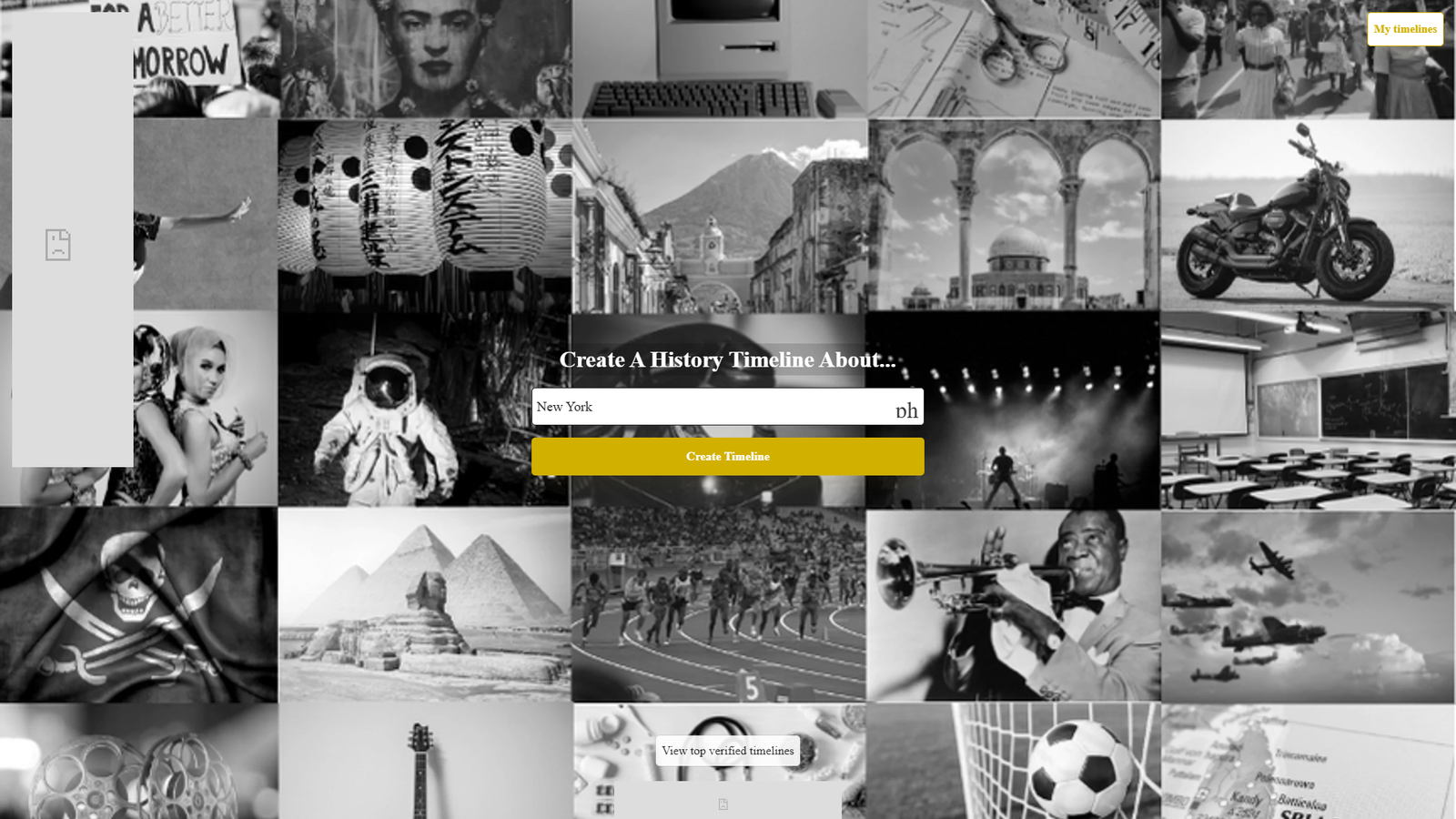 History Timelines — интерфейс нейросети History Timelines — интерфейс нейросети