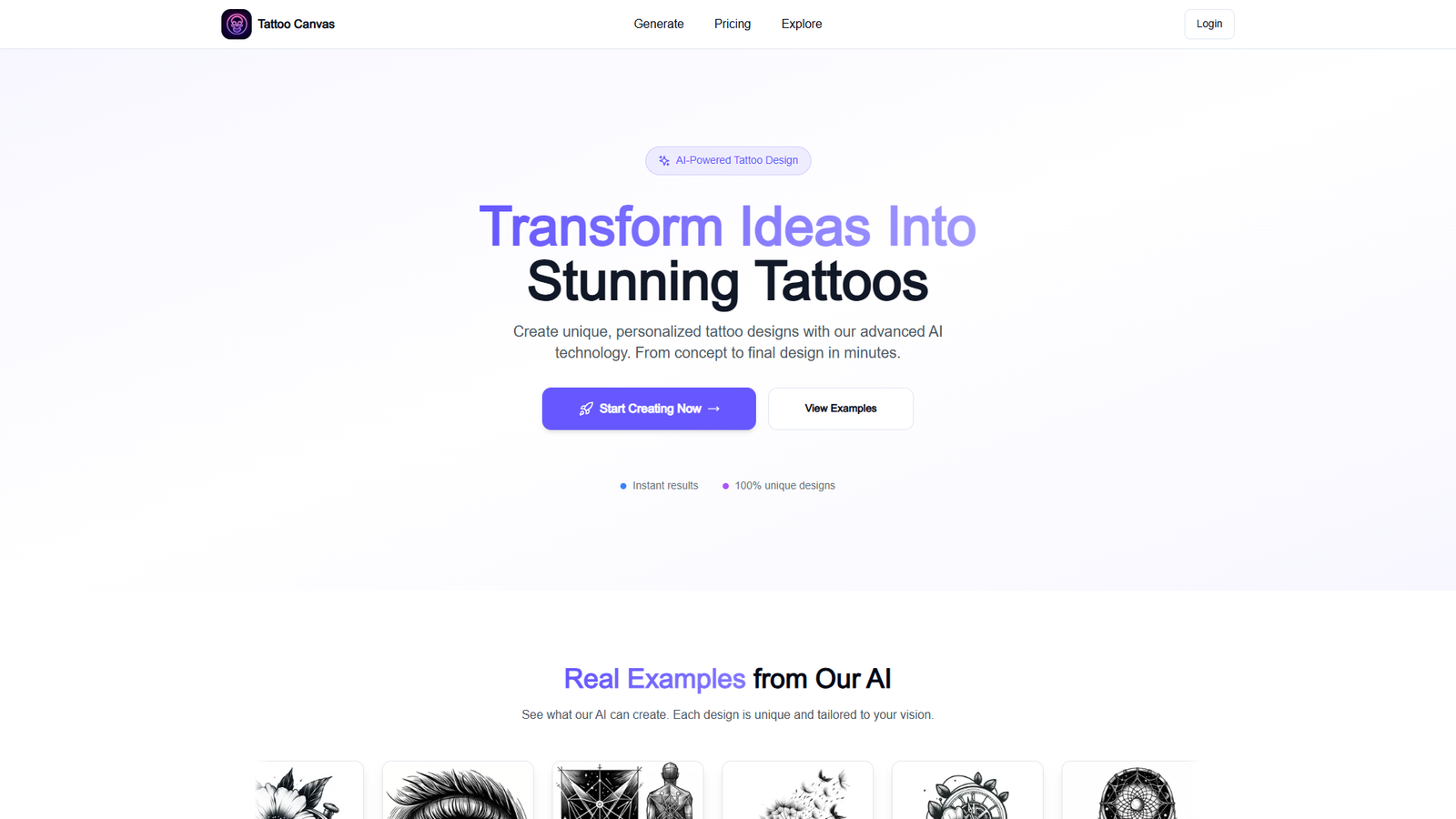 Tattoo Canvas — интерфейс нейросети Tattoo Canvas — интерфейс нейросети