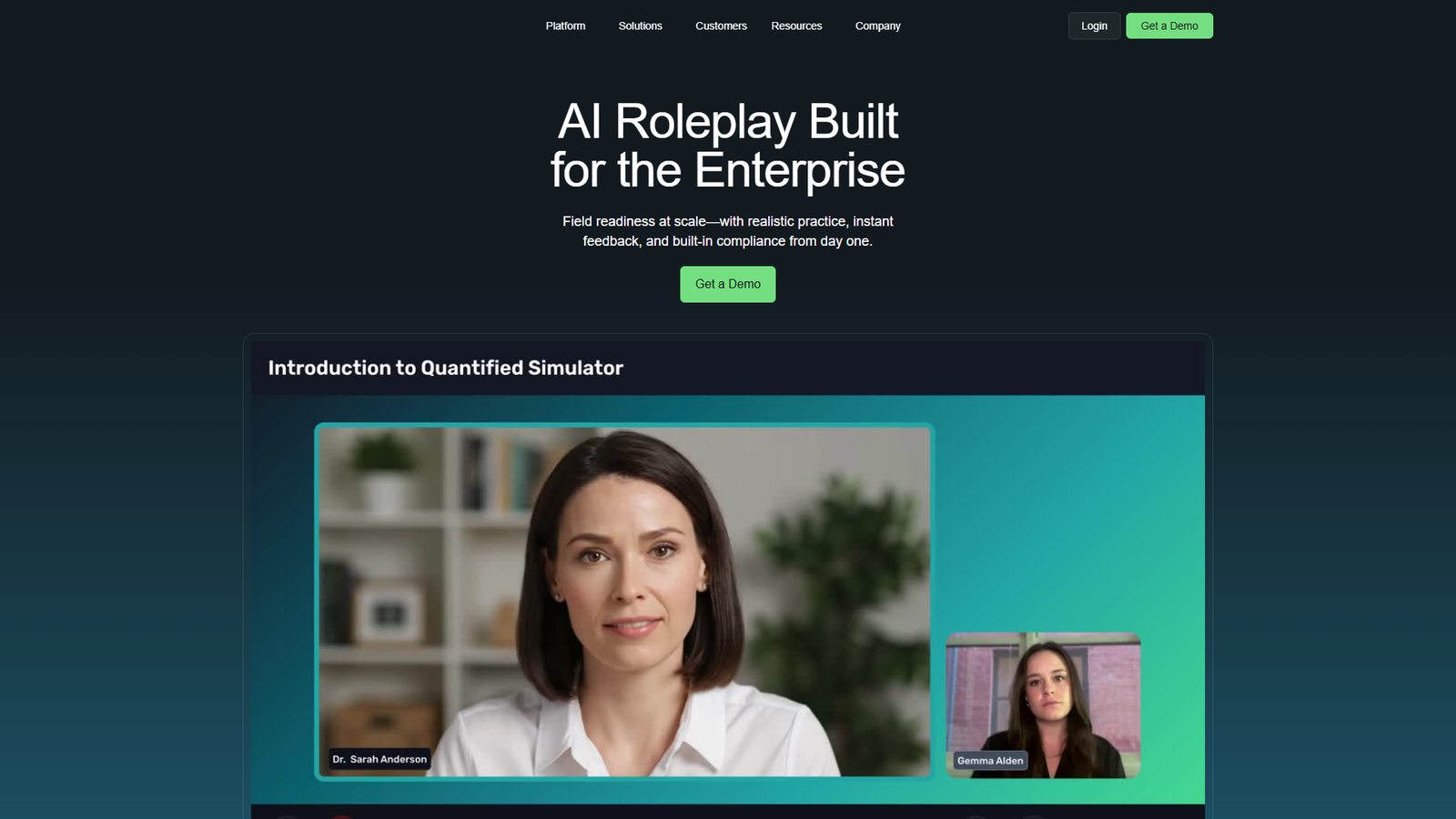 Quantified AI Roleplay Simulator — интерфейс нейросети Quantified AI Roleplay Simulator — интерфейс нейросети