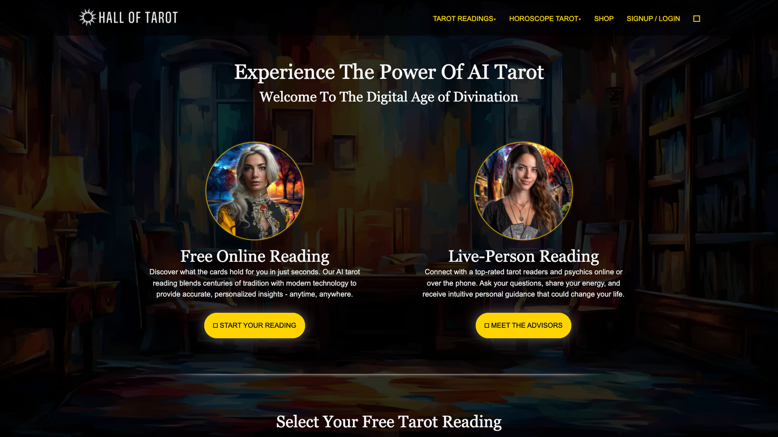 Hall of Tarot — интерфейс нейросети