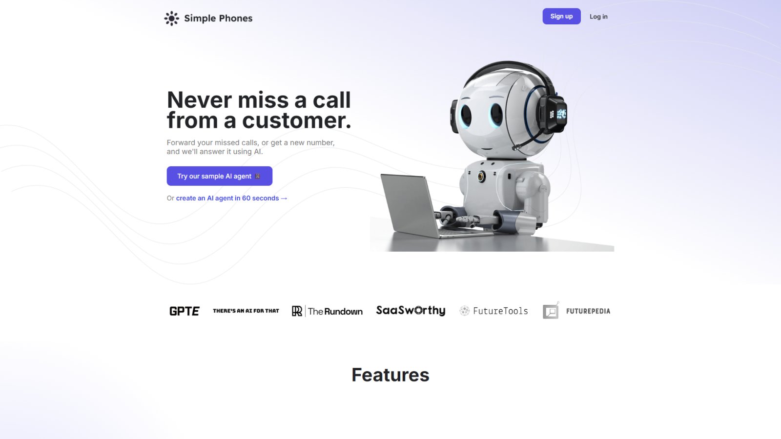 Simple Phones нейросеть Главная страница