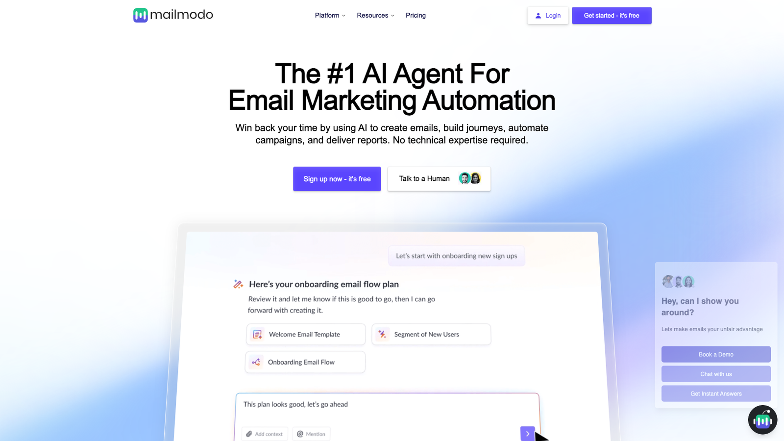 Mailmodo — интерфейс нейросети