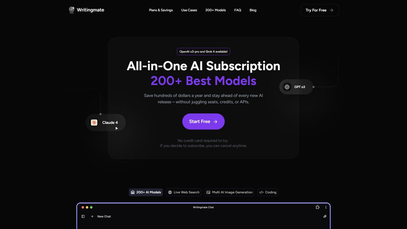 Writingmate нейросеть Главная страница