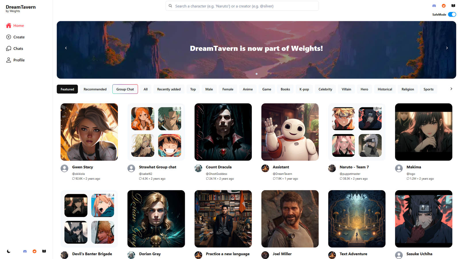 DreamTavern by Weights — интерфейс нейросети DreamTavern by Weights — интерфейс нейросети
