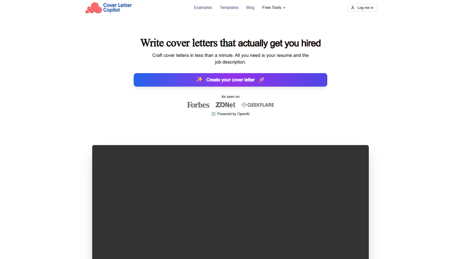 Cover Letter Copilot — интерфейс нейросети Cover Letter Copilot — интерфейс нейросети