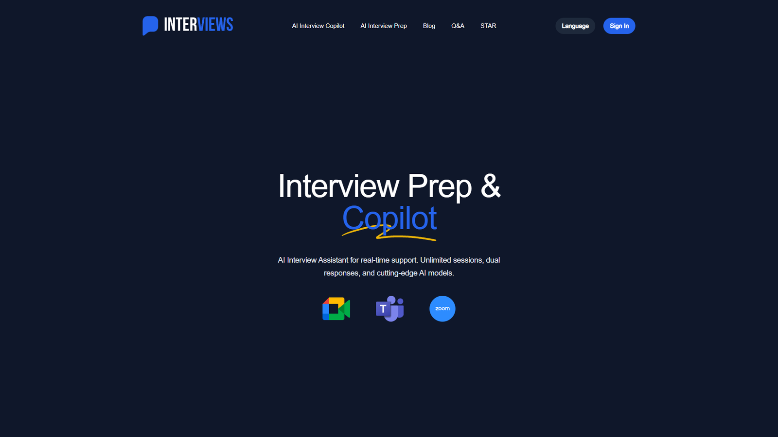 Interviews Chat — интерфейс нейросети Interviews Chat — интерфейс нейросети