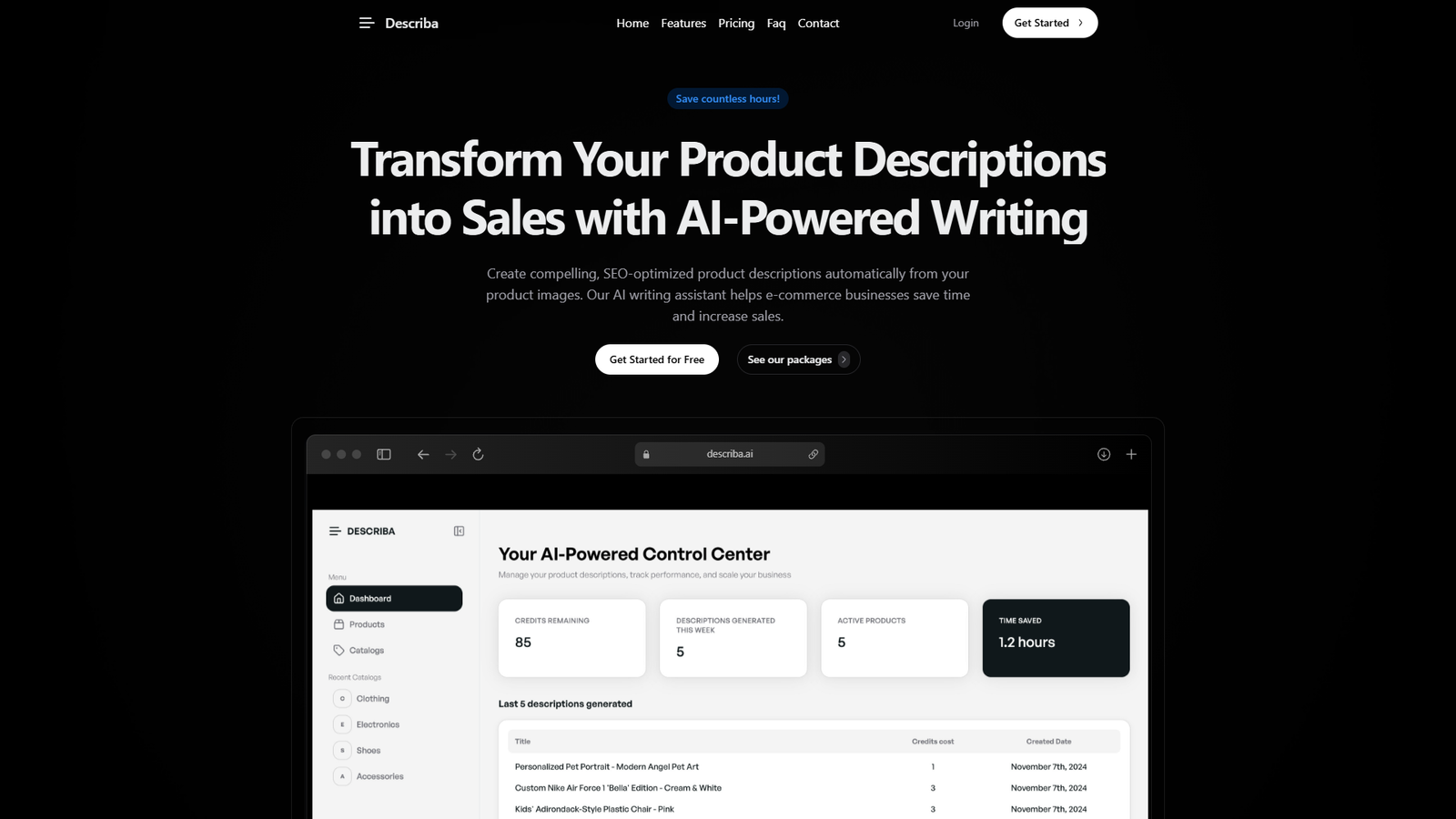 Describa — интерфейс нейросети Describa — интерфейс нейросети