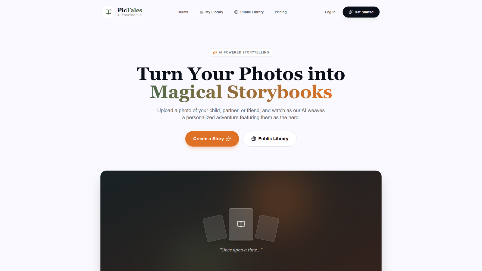 PicTales — AI Storybooks — интерфейс нейросети PicTales — AI Storybooks — интерфейс нейросети