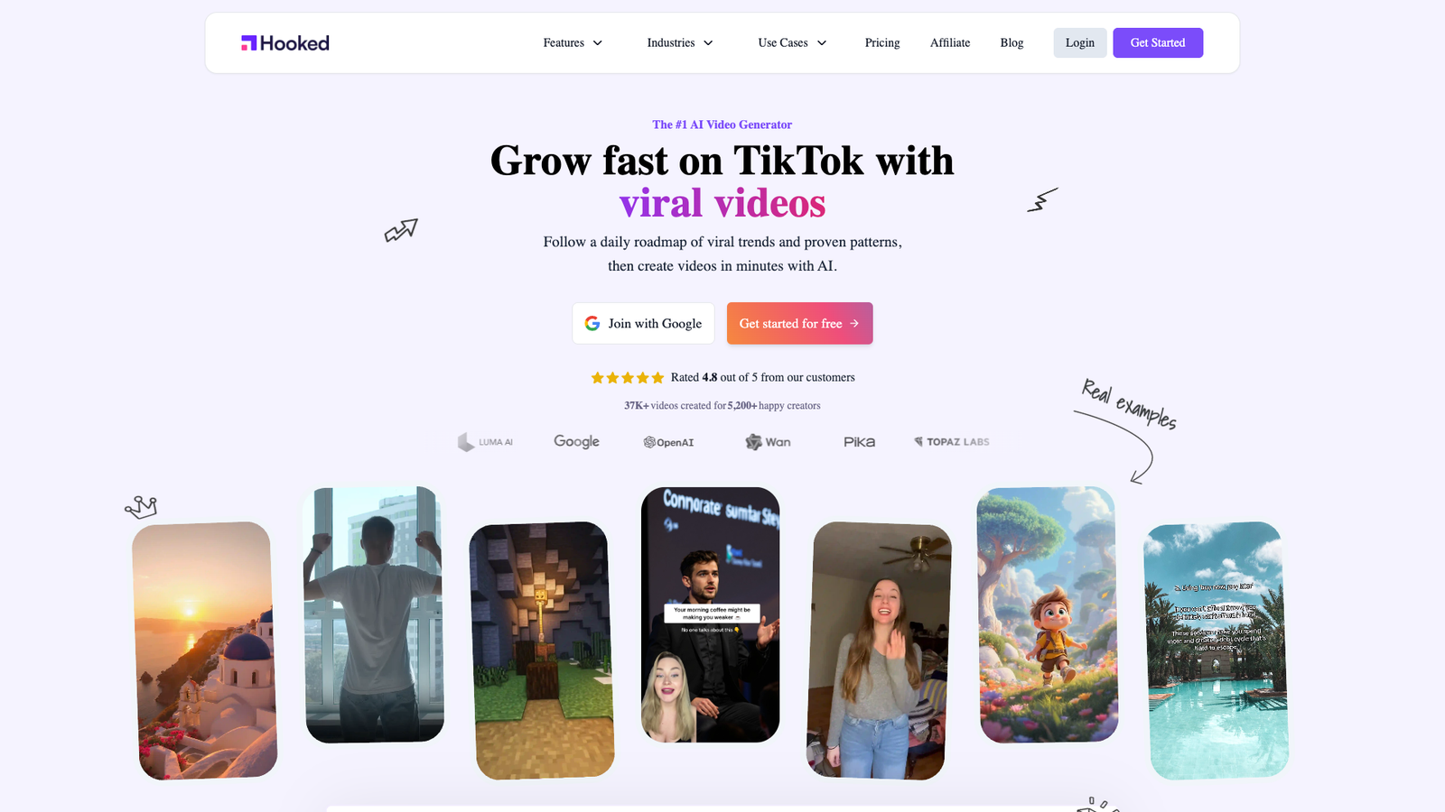 Hooked — интерфейс нейросети