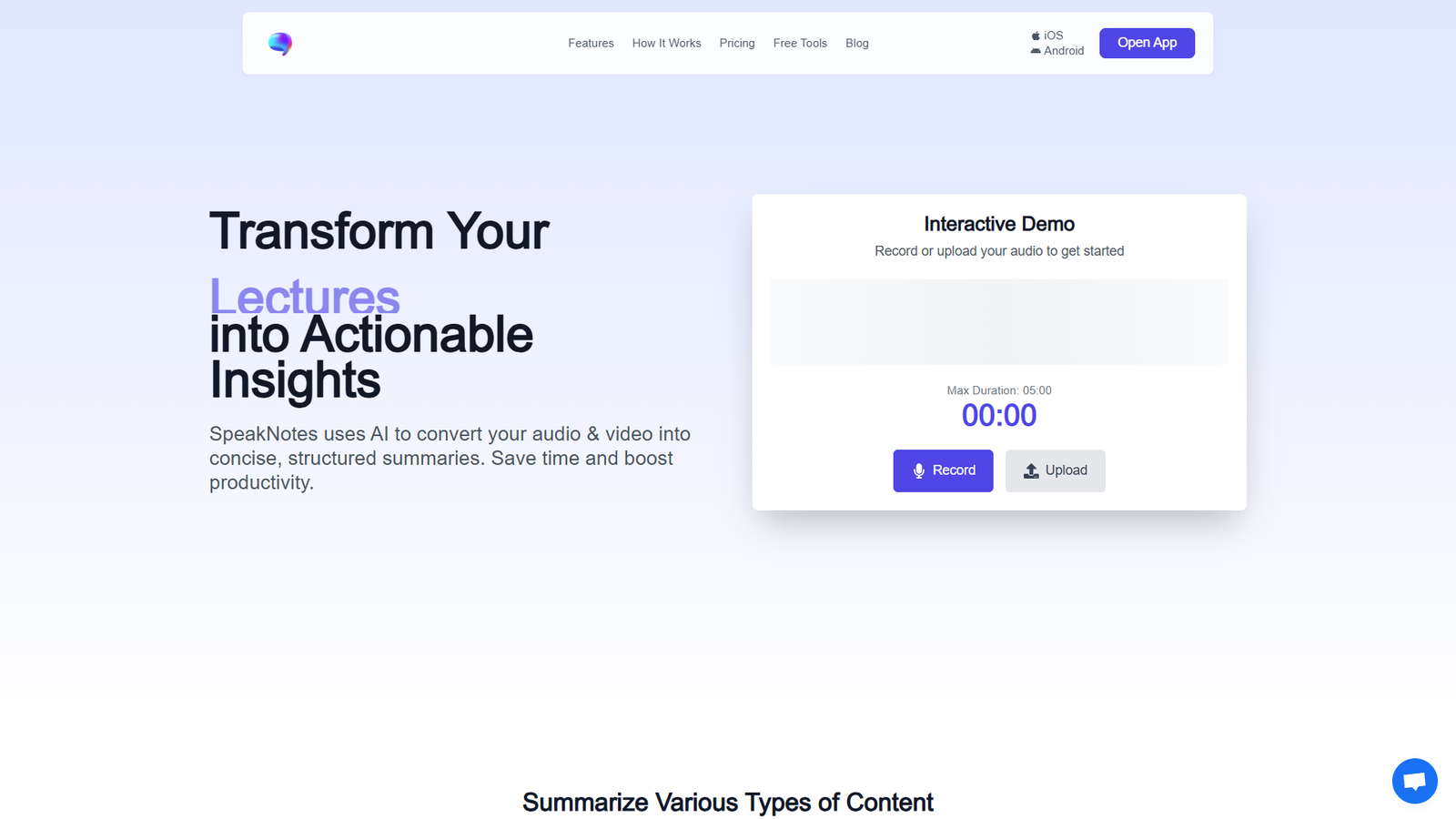 SpeakNotes — интерфейс нейросети SpeakNotes — интерфейс нейросети