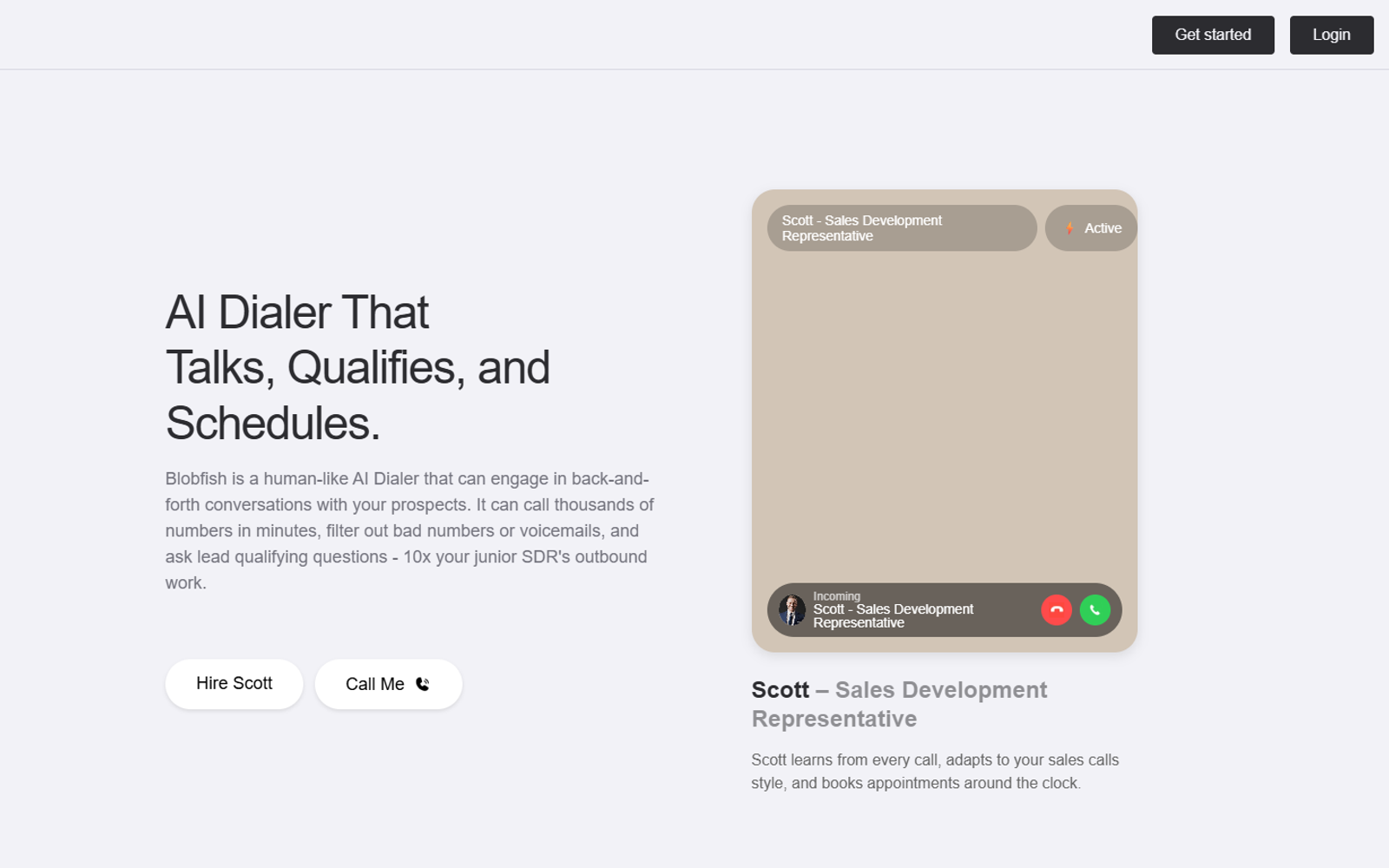 Blobfish AI Dialer — интерфейс нейросети Blobfish AI Dialer — интерфейс нейросети