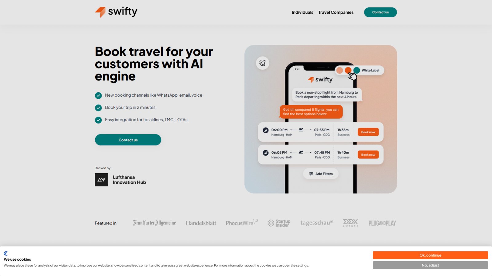 Swifty нейросеть Главная страница
