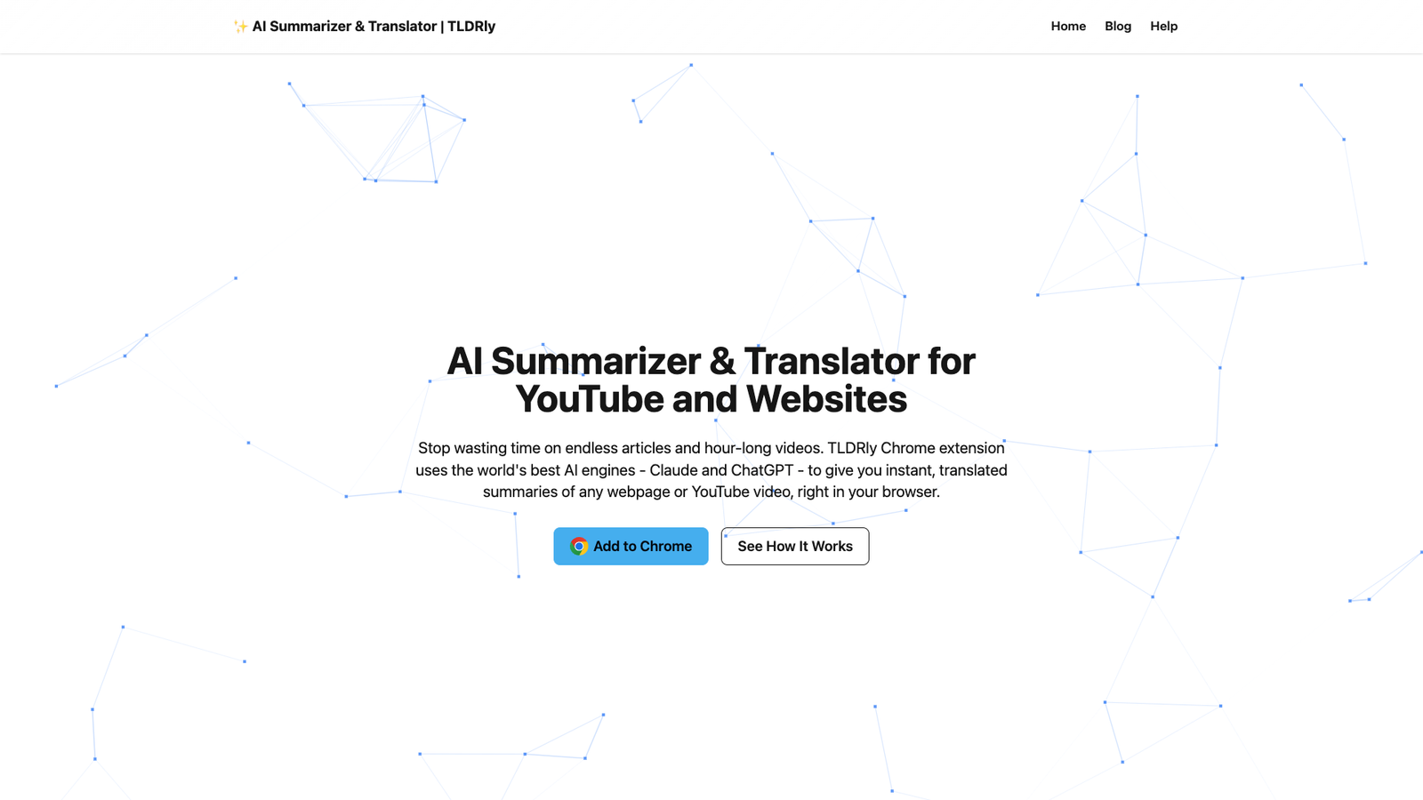 TLDRly — интерфейс нейросети