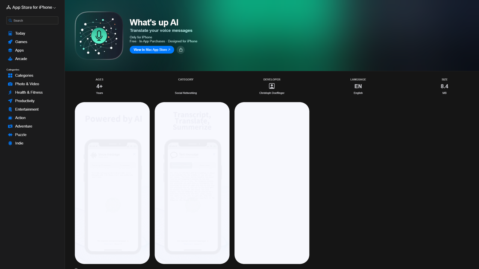 What's up AI — интерфейс нейросети What's up AI — интерфейс нейросети