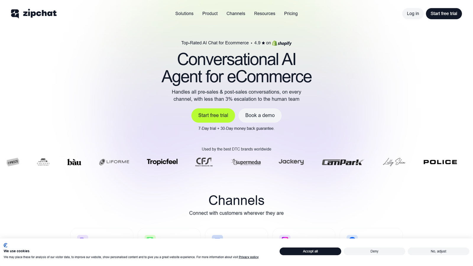 Zipchat AI — интерфейс нейросети Zipchat AI — интерфейс нейросети
