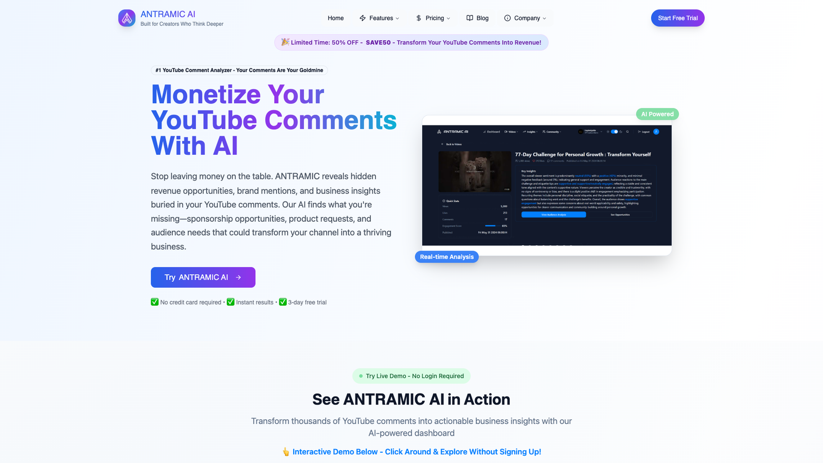 ANTRAMIC — интерфейс нейросети ANTRAMIC — интерфейс нейросети