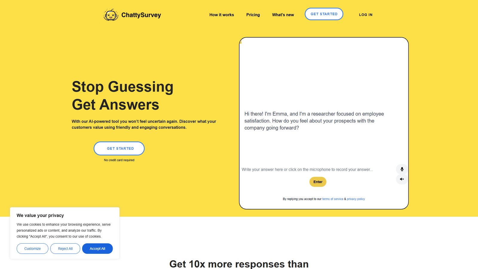 ChattySurvey — интерфейс нейросети ChattySurvey — интерфейс нейросети