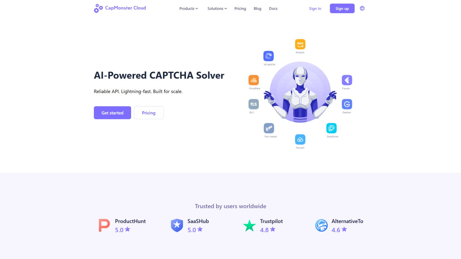 Capmonster Cloud нейросеть Главная страница
