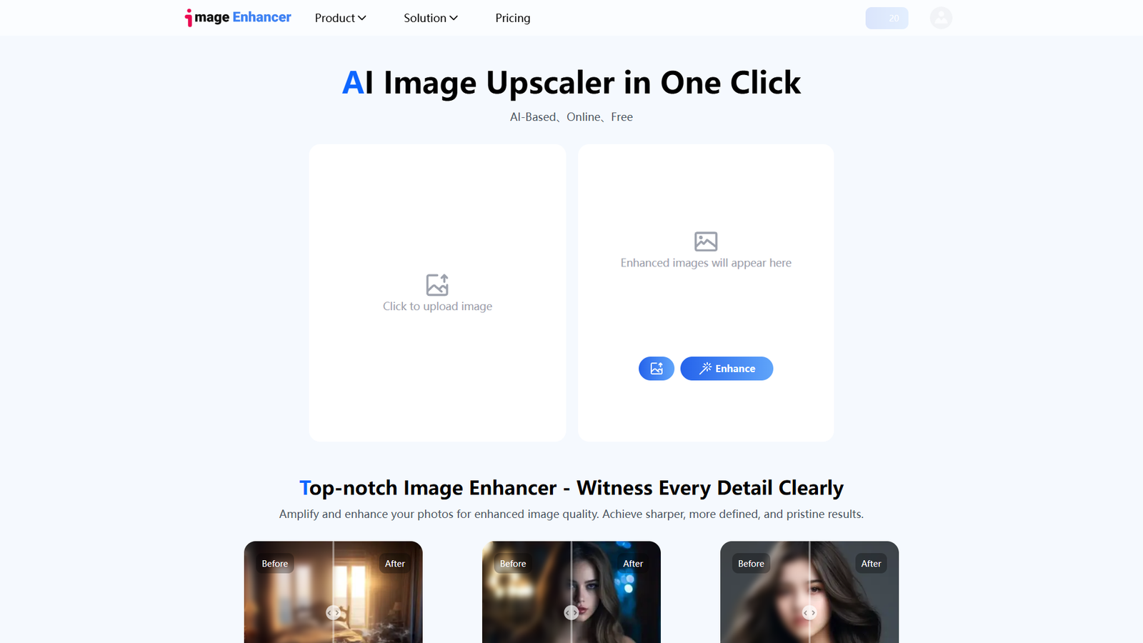 ImageEnhan AI Image Enhancer — интерфейс нейросети ImageEnhan AI Image Enhancer — интерфейс нейросети