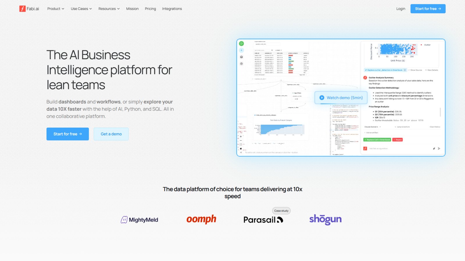Fabi.ai нейросеть Главная страница Fabi.ai нейросеть Главная страница