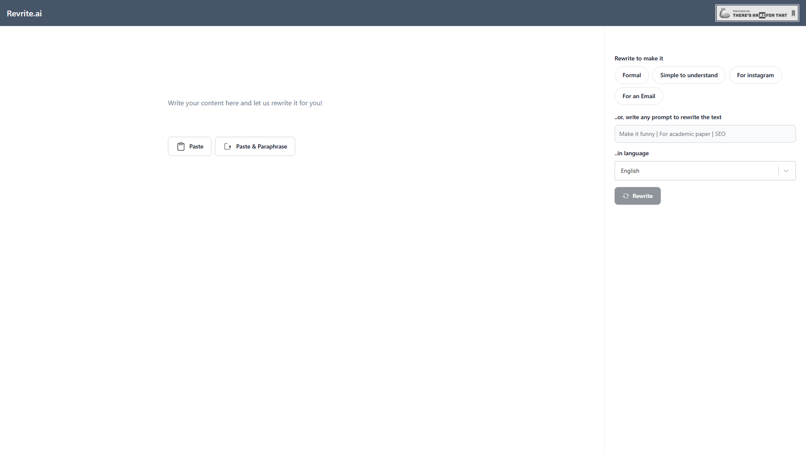 revrite.ai — интерфейс нейросети revrite.ai — интерфейс нейросети