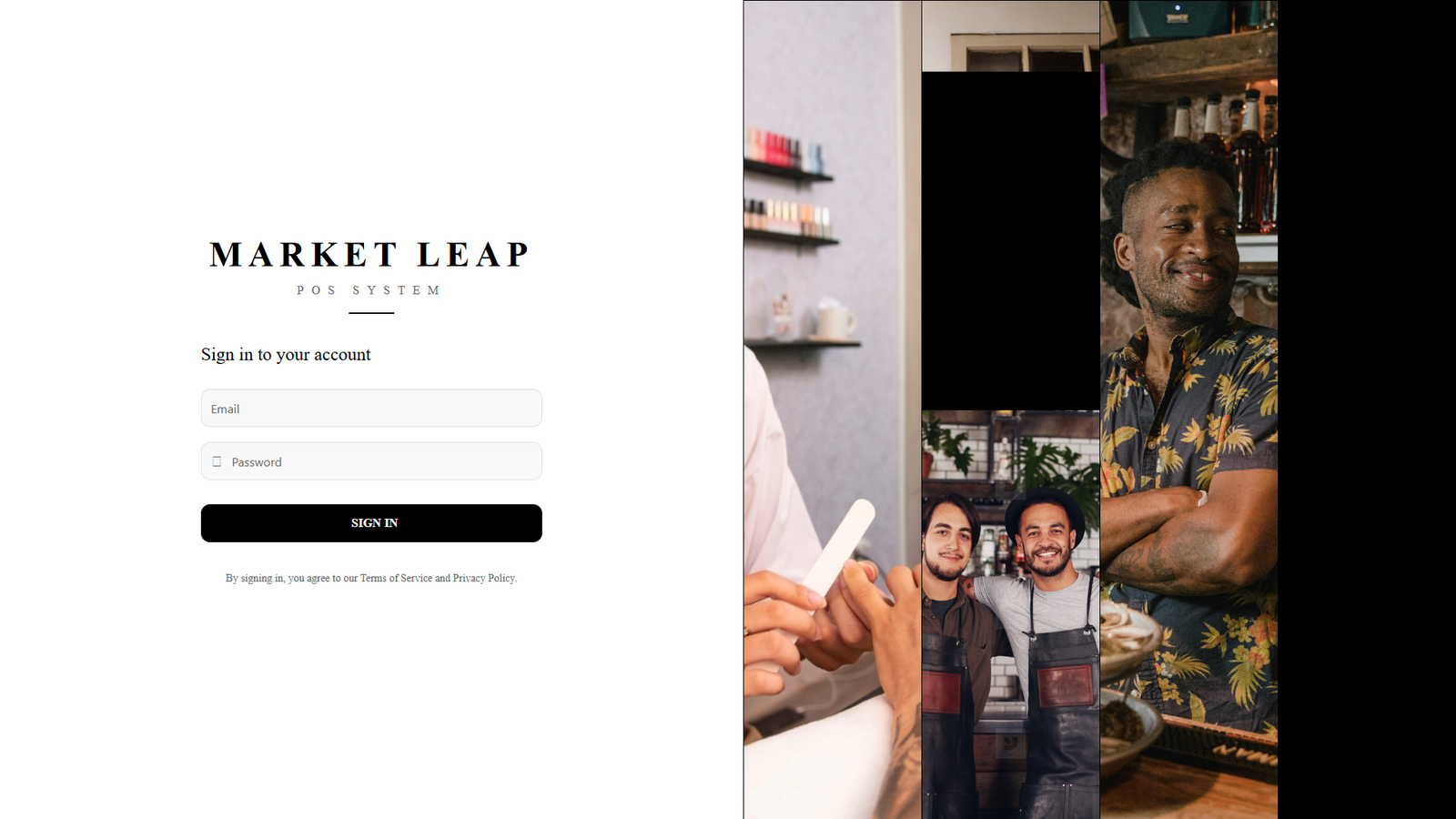 Market Leap POS System — интерфейс нейросети Market Leap POS System — интерфейс нейросети