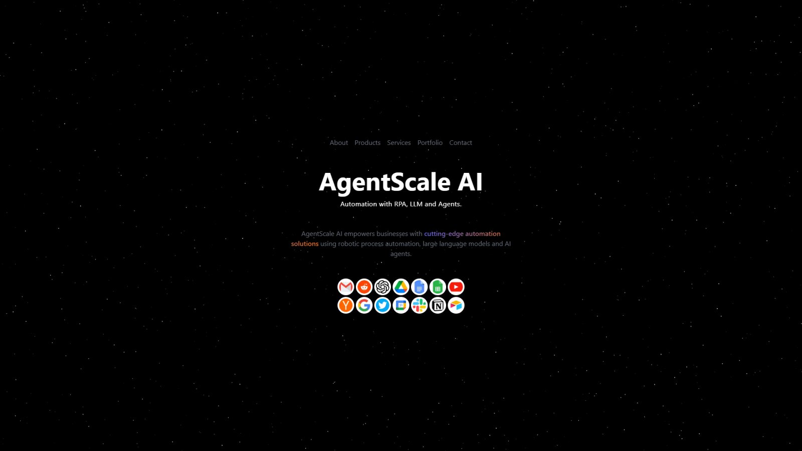 AgentScale AI нейросеть Главная страница