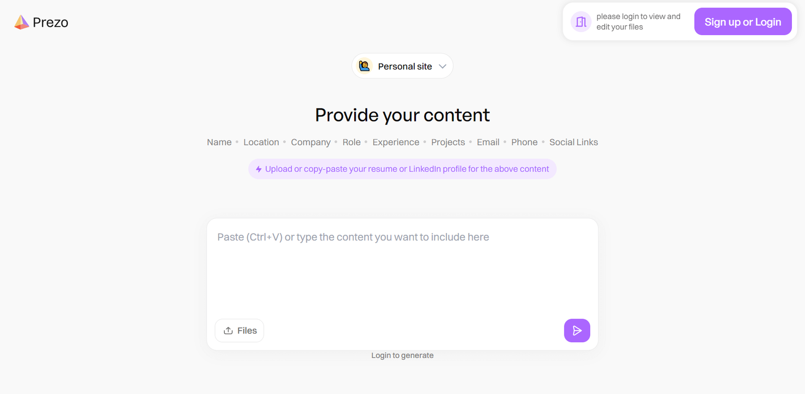 Prezo Start Prezo Start