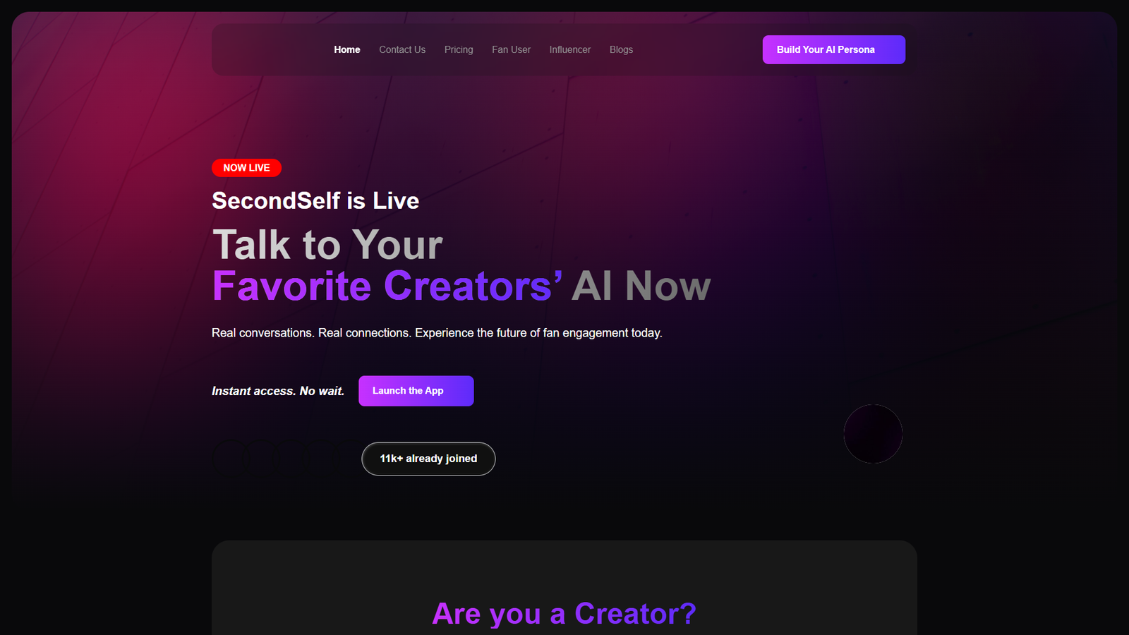 SecondSelfAI — интерфейс нейросети SecondSelfAI — интерфейс нейросети