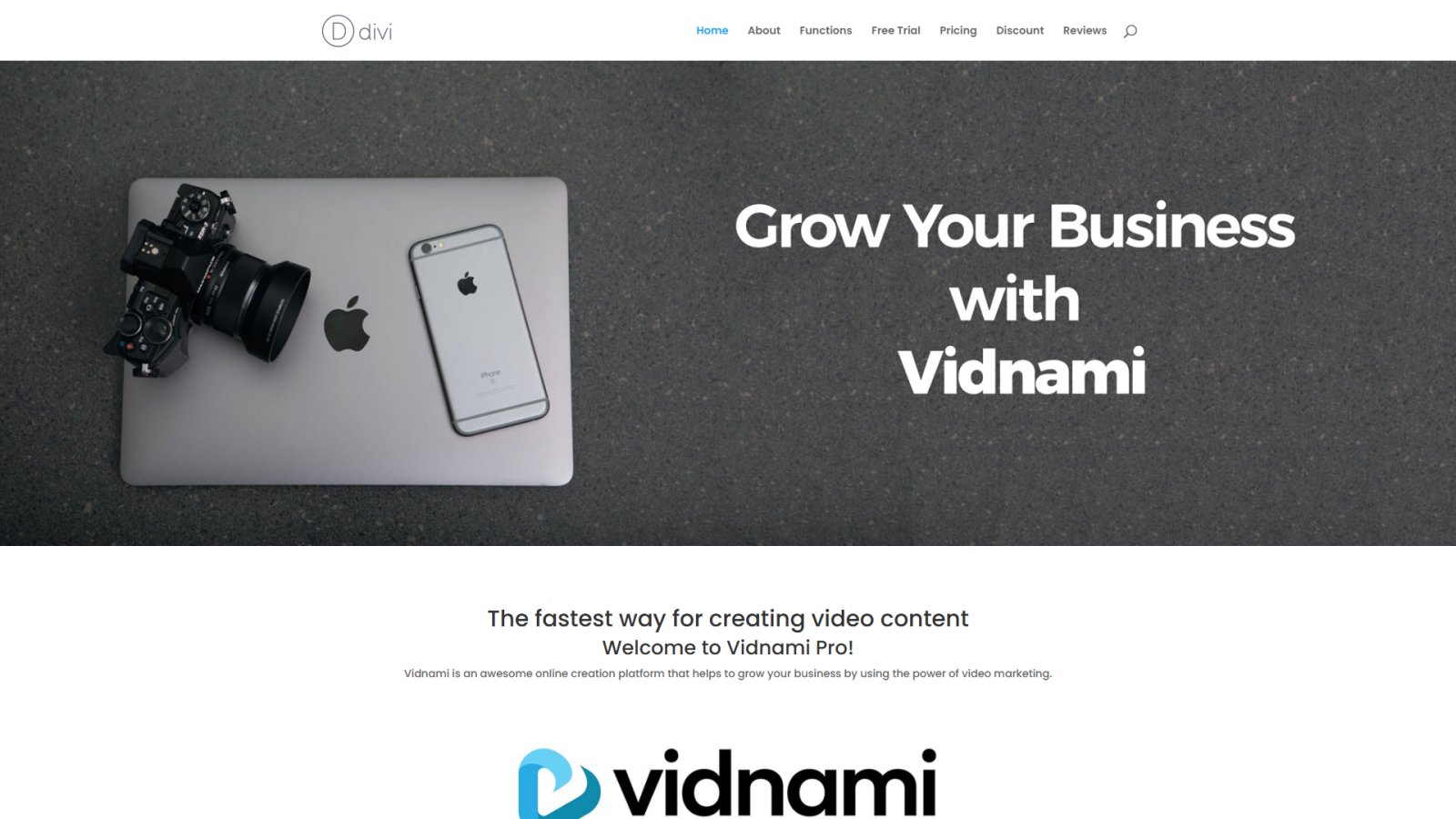 Vidnami Pro нейросеть Главная страница