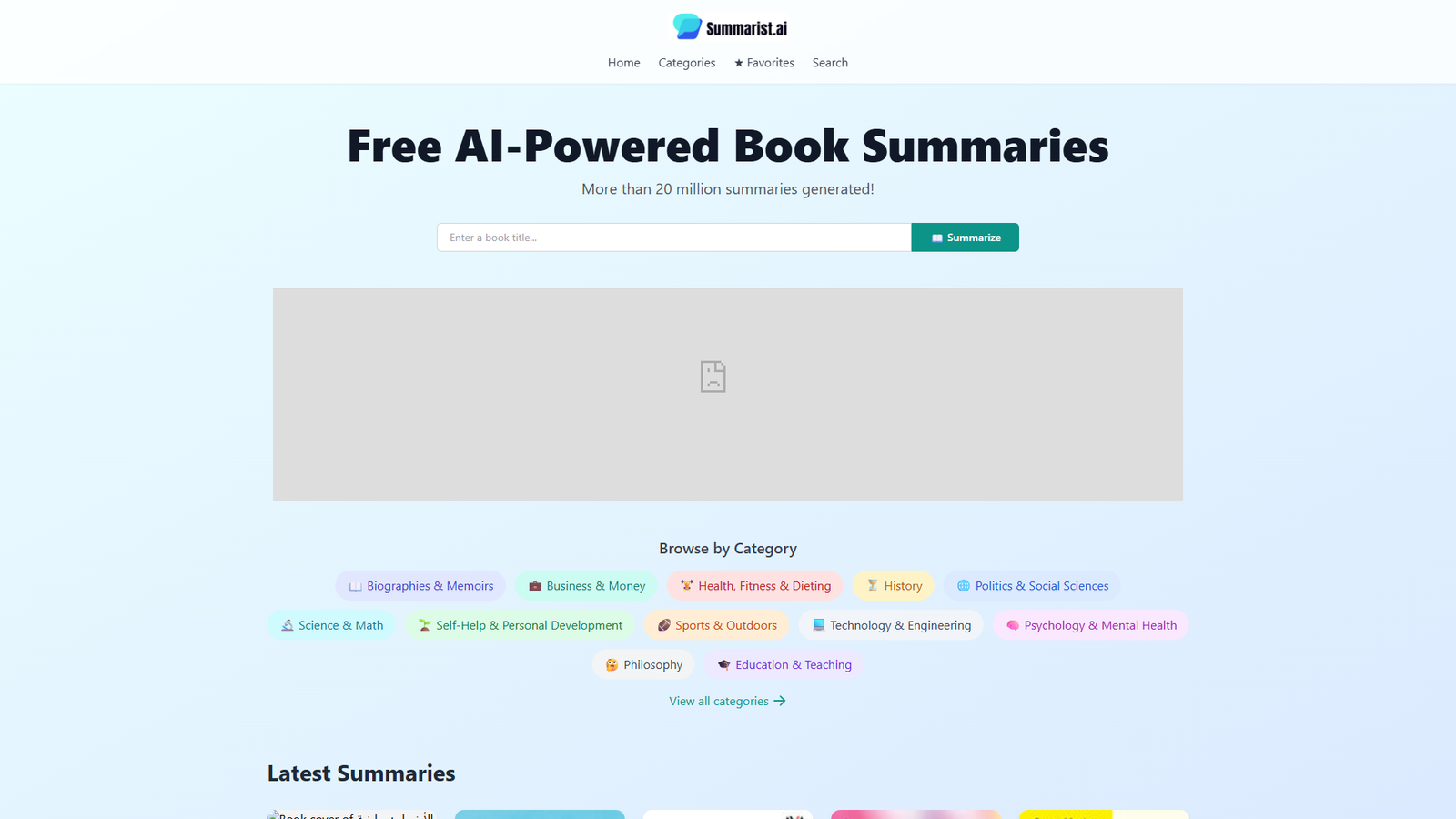Summarist.ai — интерфейс нейросети Summarist.ai — интерфейс нейросети