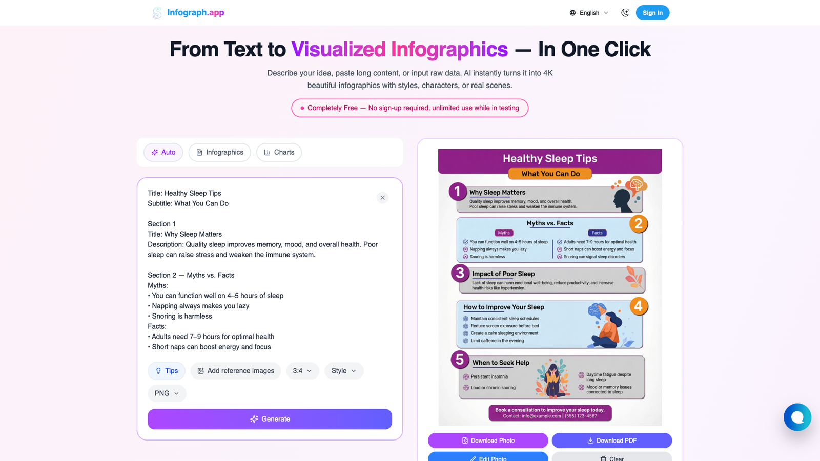 Infograph.app — интерфейс нейросети Infograph.app — интерфейс нейросети