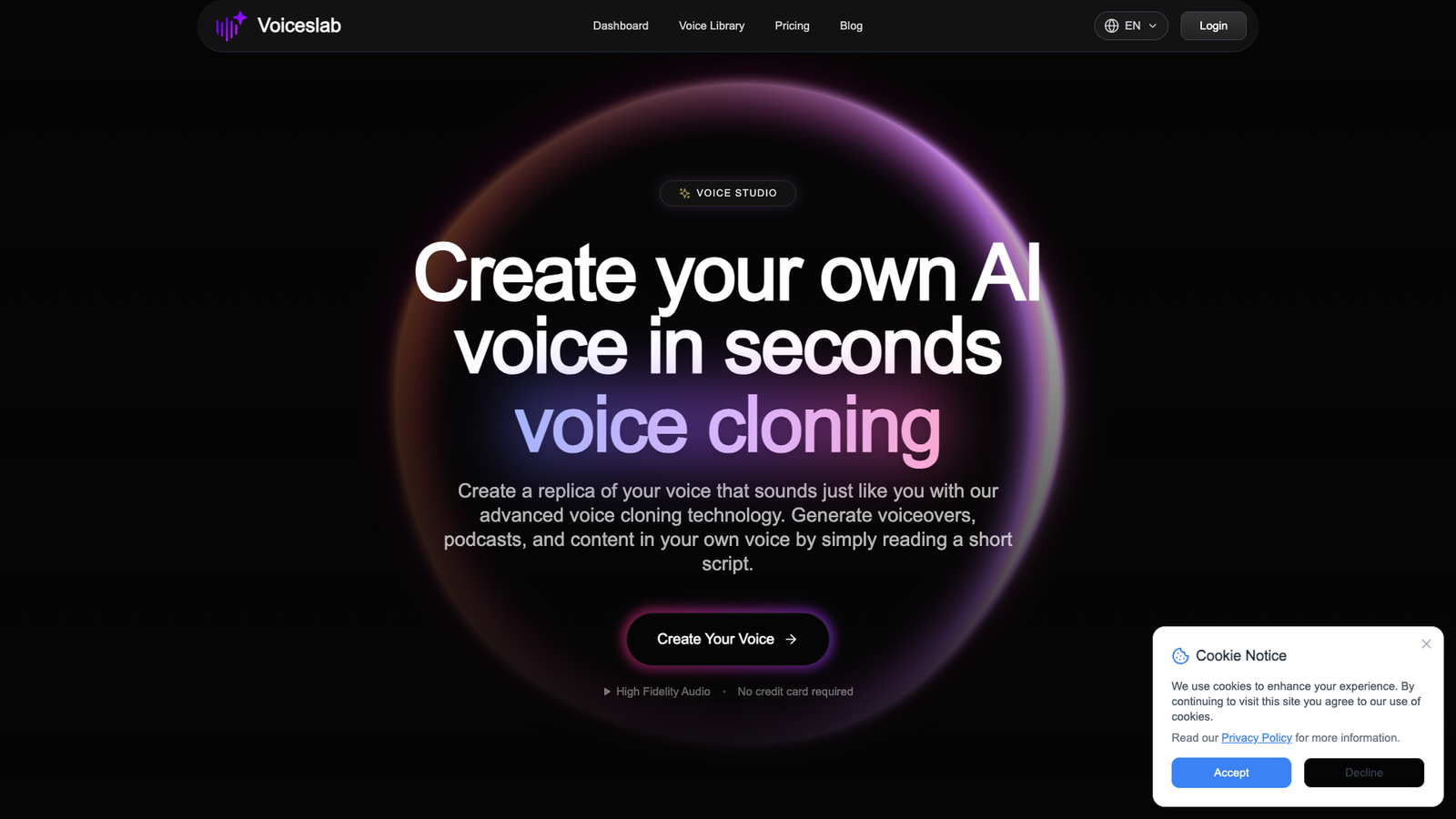 Voiceslab — интерфейс нейросети Voiceslab — интерфейс нейросети