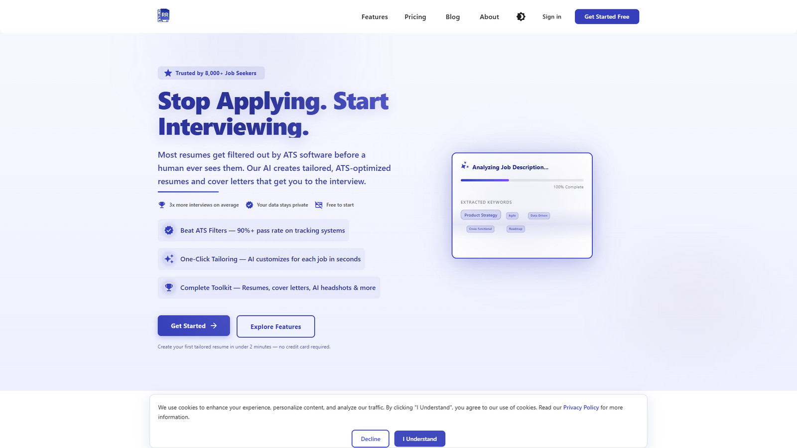 Resume Revival — интерфейс нейросети Resume Revival — интерфейс нейросети