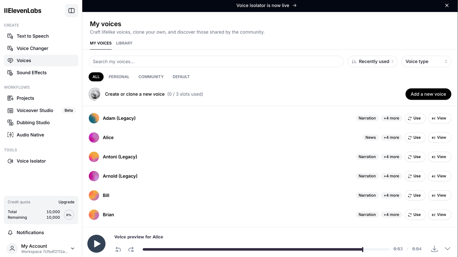 ElevenLabs выбор голоса ElevenLabs выбор голоса