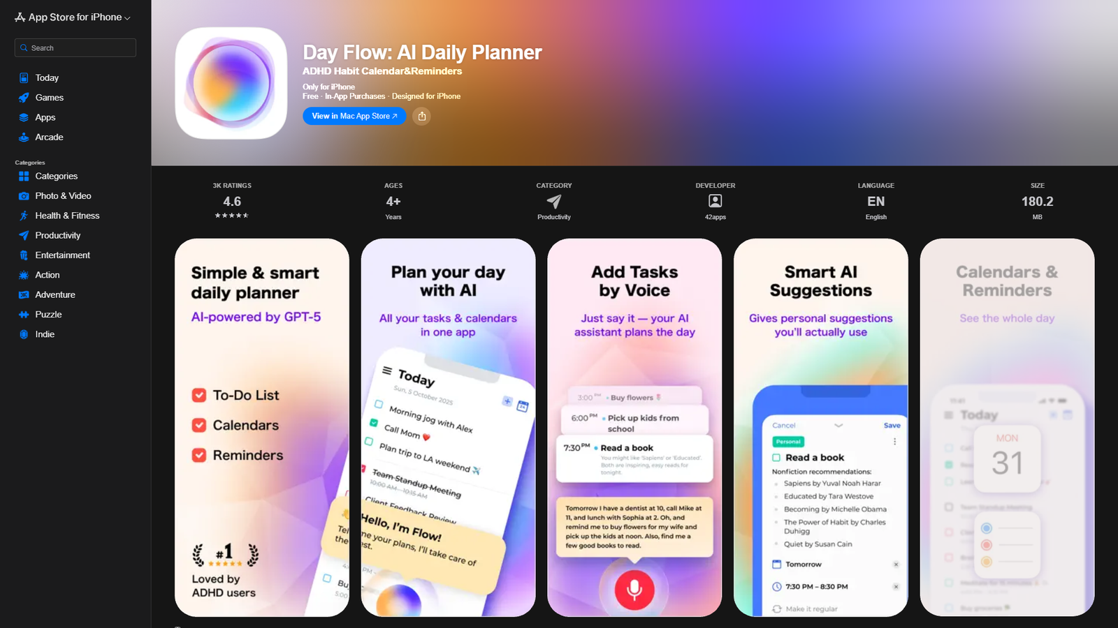 Day Flow AI Daily Planner — интерфейс нейросети Day Flow AI Daily Planner — интерфейс нейросети