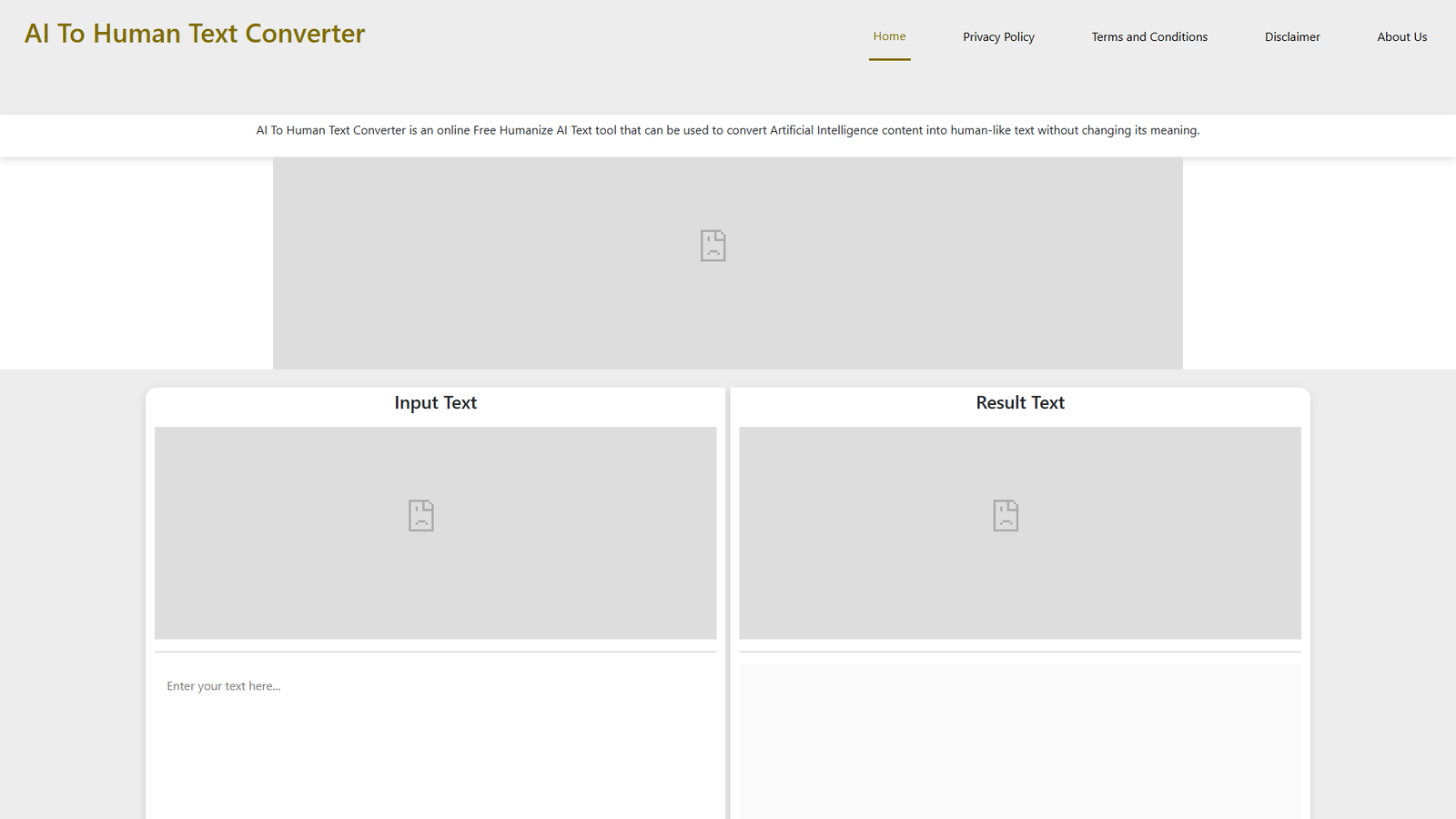 AI To Human Text Converter — интерфейс нейросети AI To Human Text Converter — интерфейс нейросети