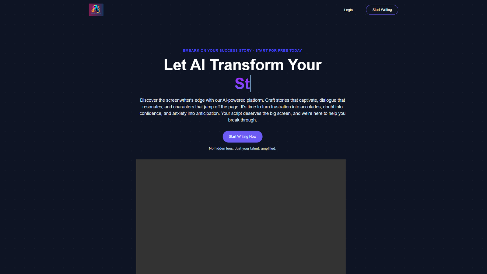 Screenwriting AI — интерфейс нейросети Screenwriting AI — интерфейс нейросети
