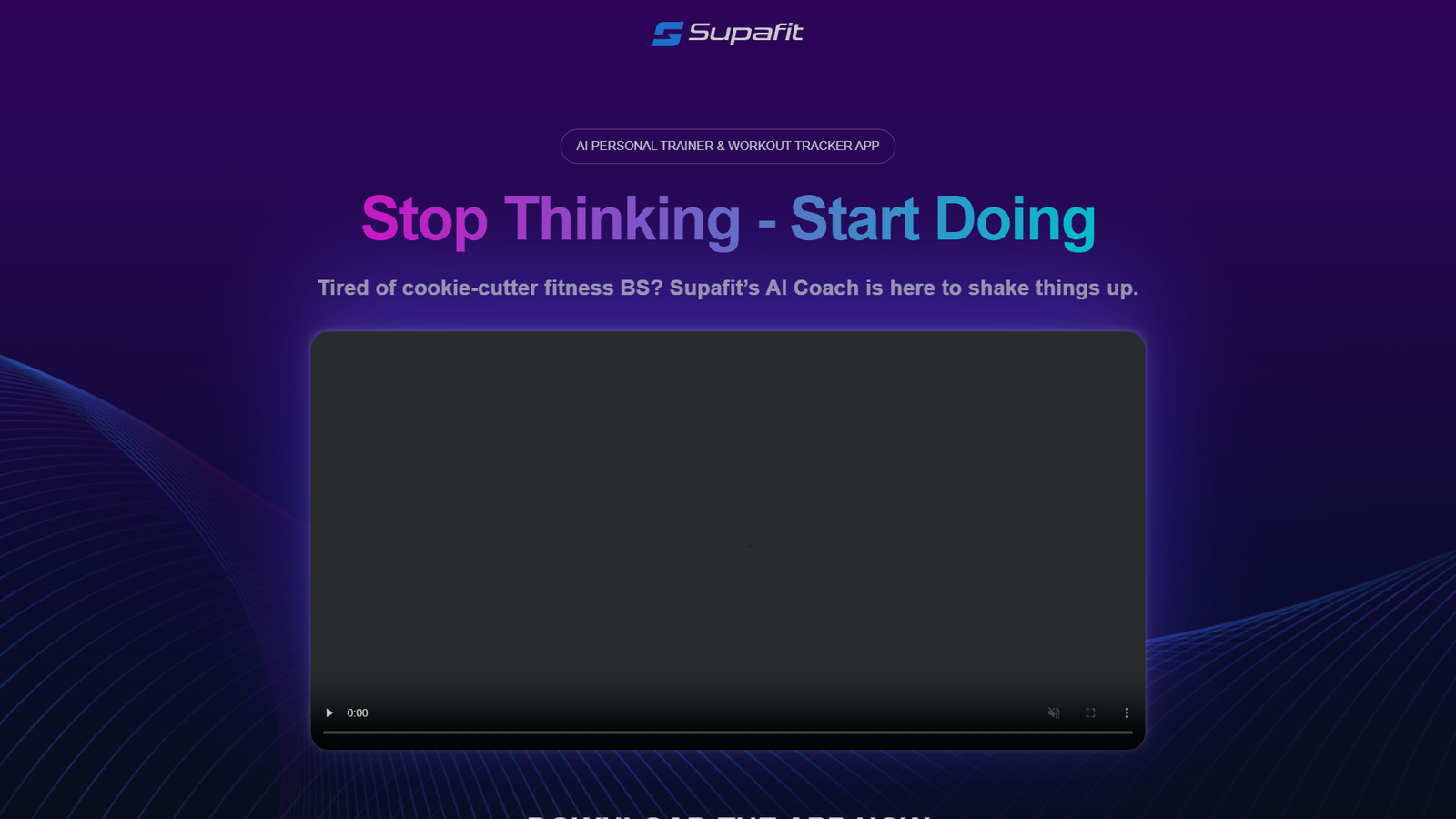 Supafit — интерфейс нейросети Supafit — интерфейс нейросети