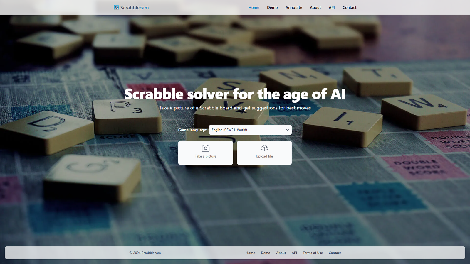 Scrabblecam — интерфейс нейросети Scrabblecam — интерфейс нейросети