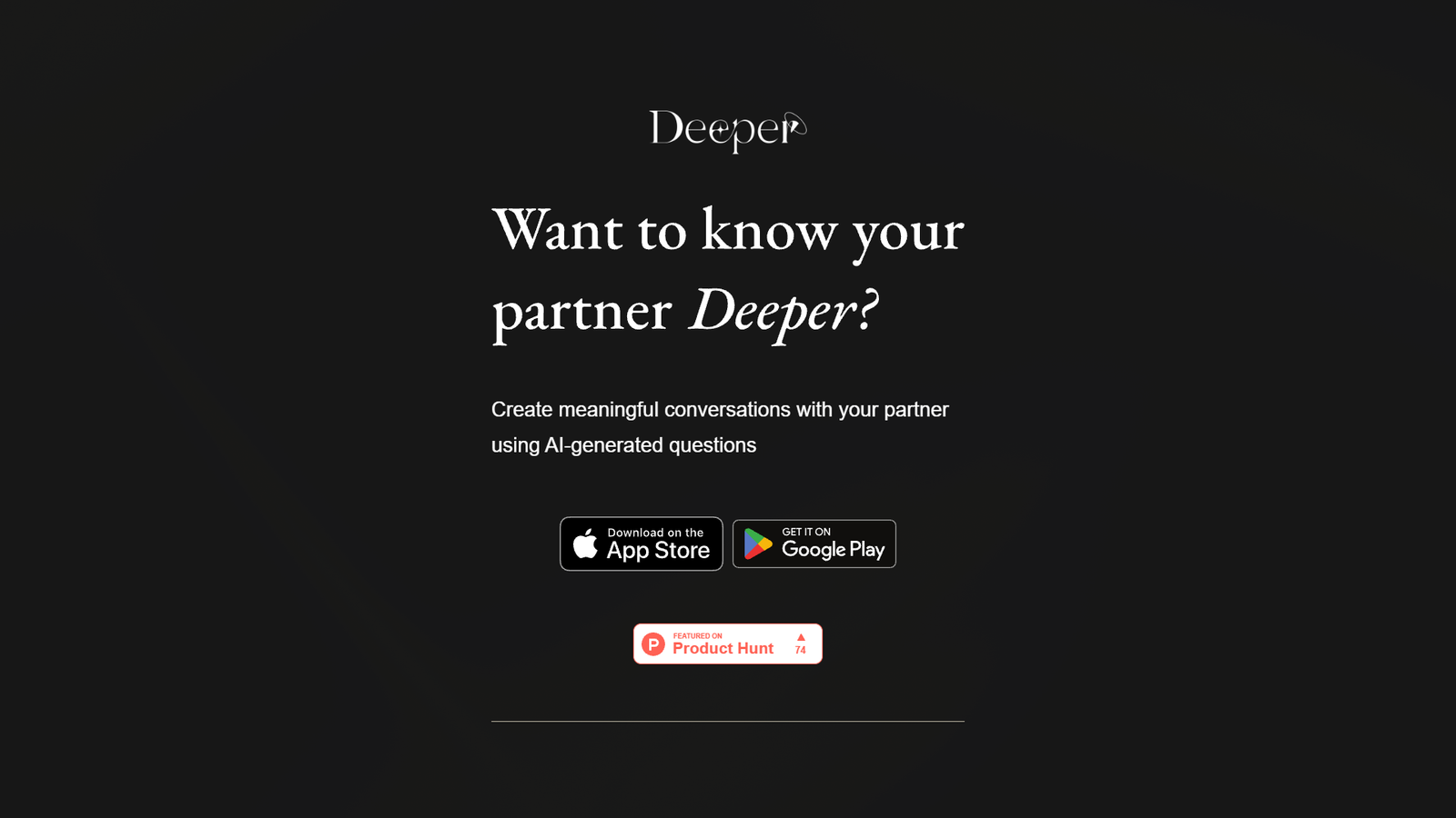 Couple Questions — Deeper — интерфейс нейросети Couple Questions — Deeper — интерфейс нейросети