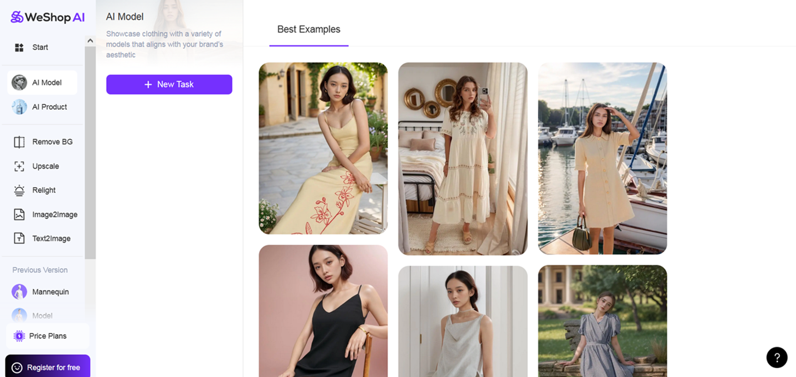 WeShop AI Examples WeShop AI Examples