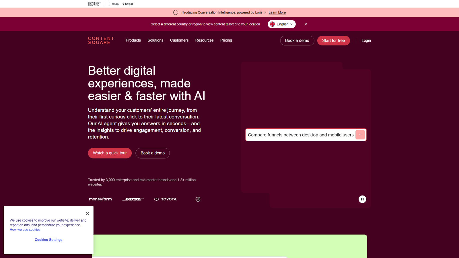 Contentsquare — интерфейс нейросети Contentsquare — интерфейс нейросети