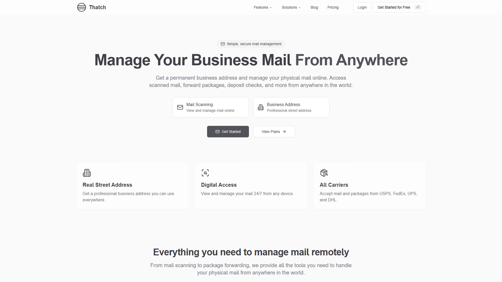 Thatch Virtual Mailbox — интерфейс нейросети Thatch Virtual Mailbox — интерфейс нейросети