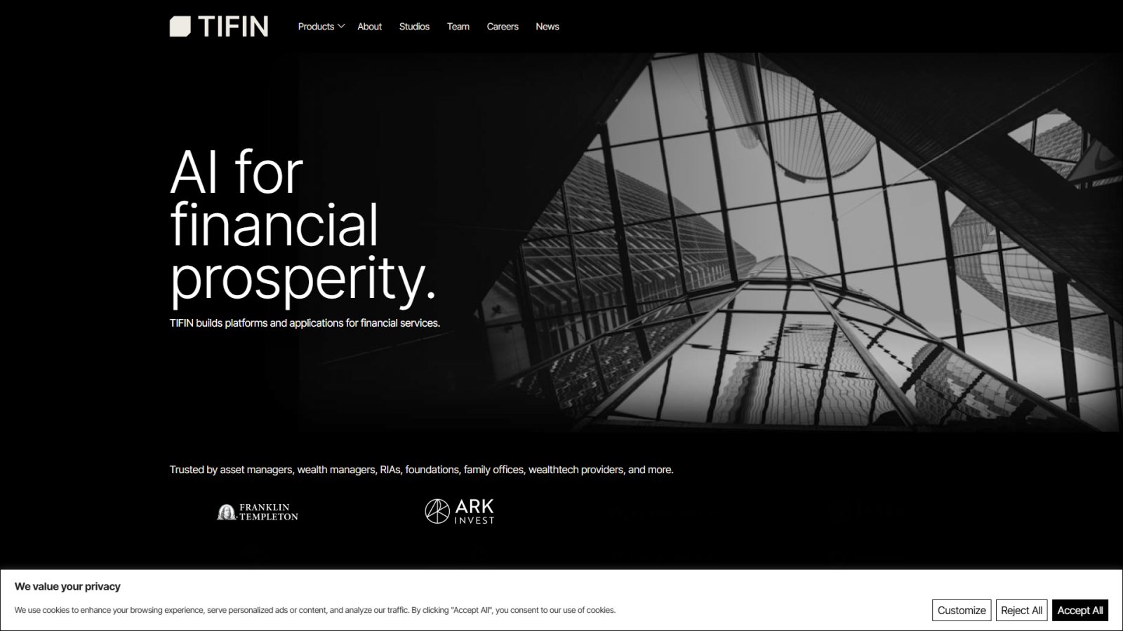 TIFIN нейросеть Главная страница