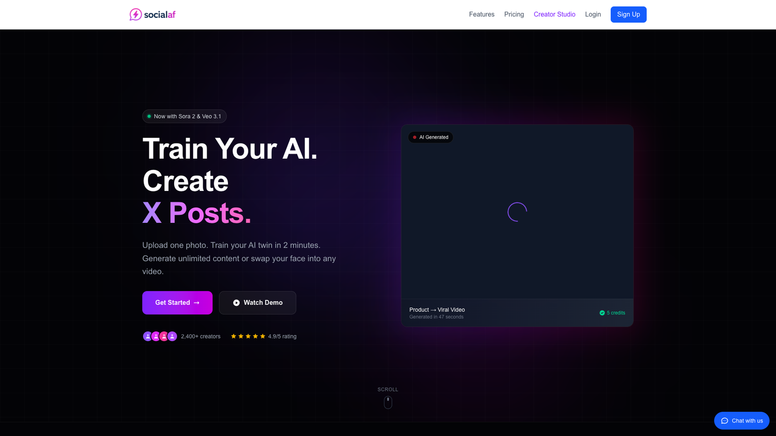 Socialaf.ai — интерфейс нейросети Socialaf.ai — интерфейс нейросети