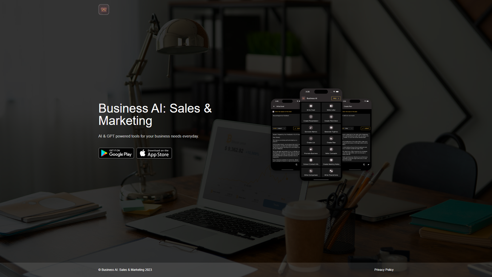 Business AI Sales & Marketing — интерфейс нейросети Business AI Sales & Marketing — интерфейс нейросети